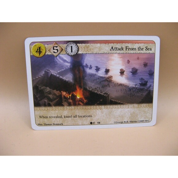 2008 A Game of Thrones Trading Card Game #58 Attack From The Sea - Picture 1 of 2